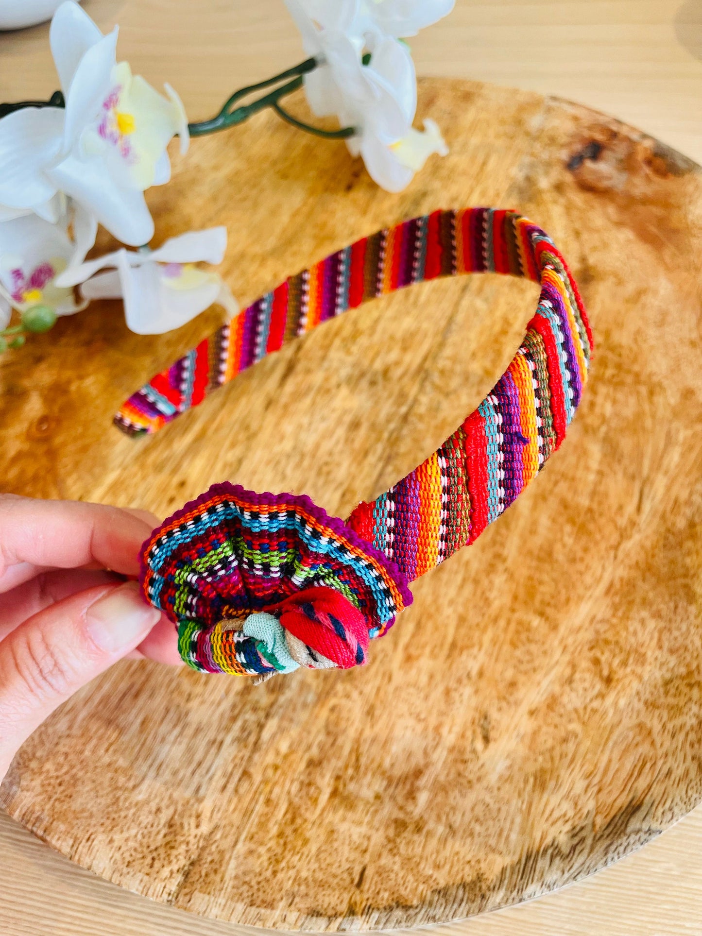 Guatemalan colorful doll headbands