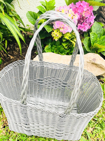 Plastic Tote Bag (M) - Gray A
