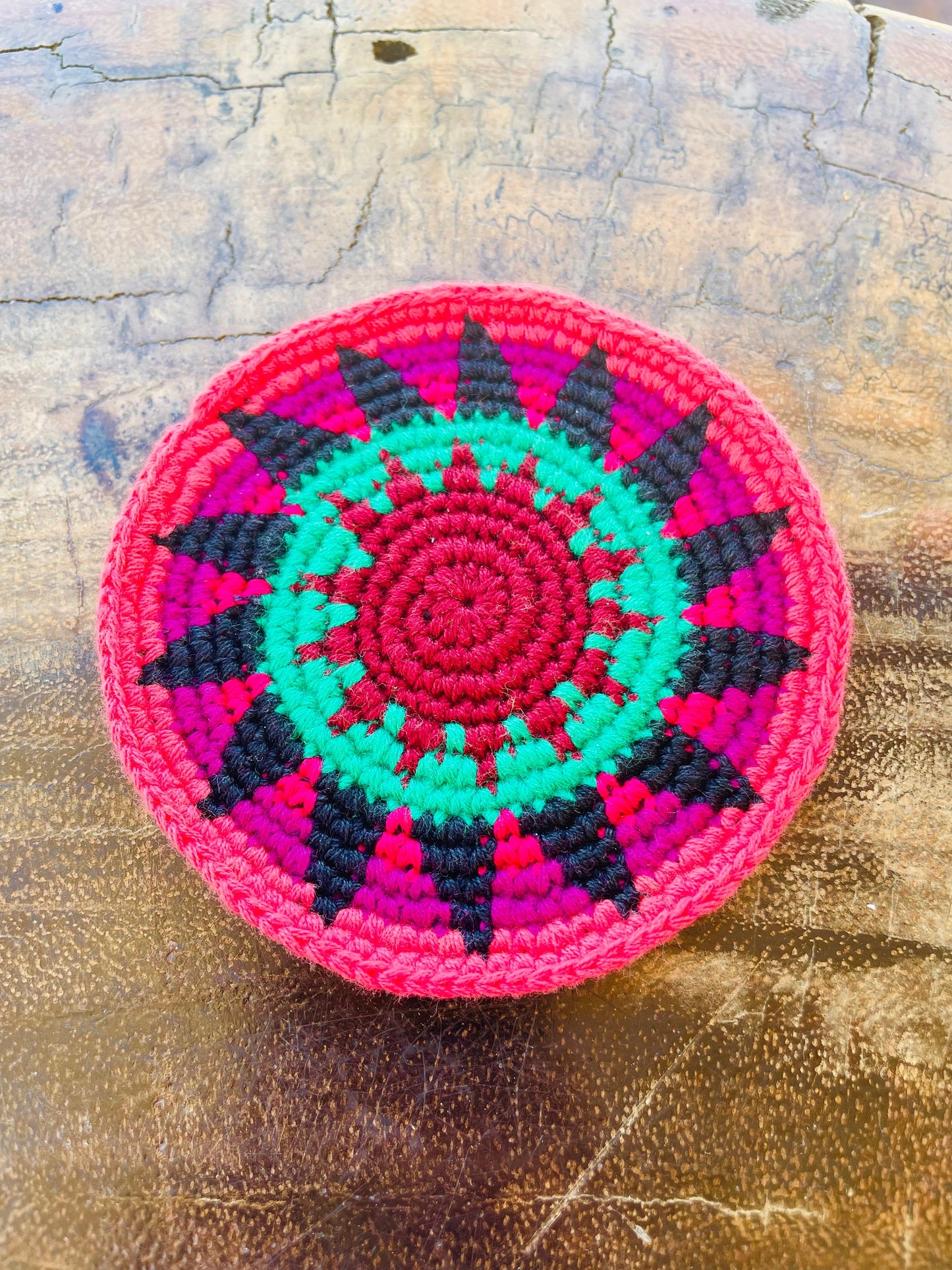 Colorful Crochet Cup Coasters