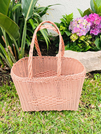 Plastic Tote Bag - Blush