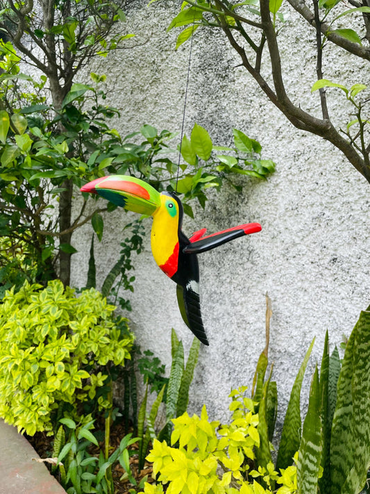 Wooden Hanging Toucan