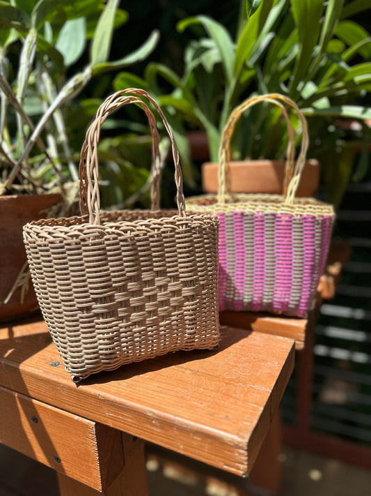 Guatemalan Handwoven Small Tote Bag, Recycled Plastic Bags