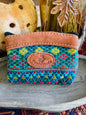 Guatemalan Embroidered Leather with Logo Coin Purse