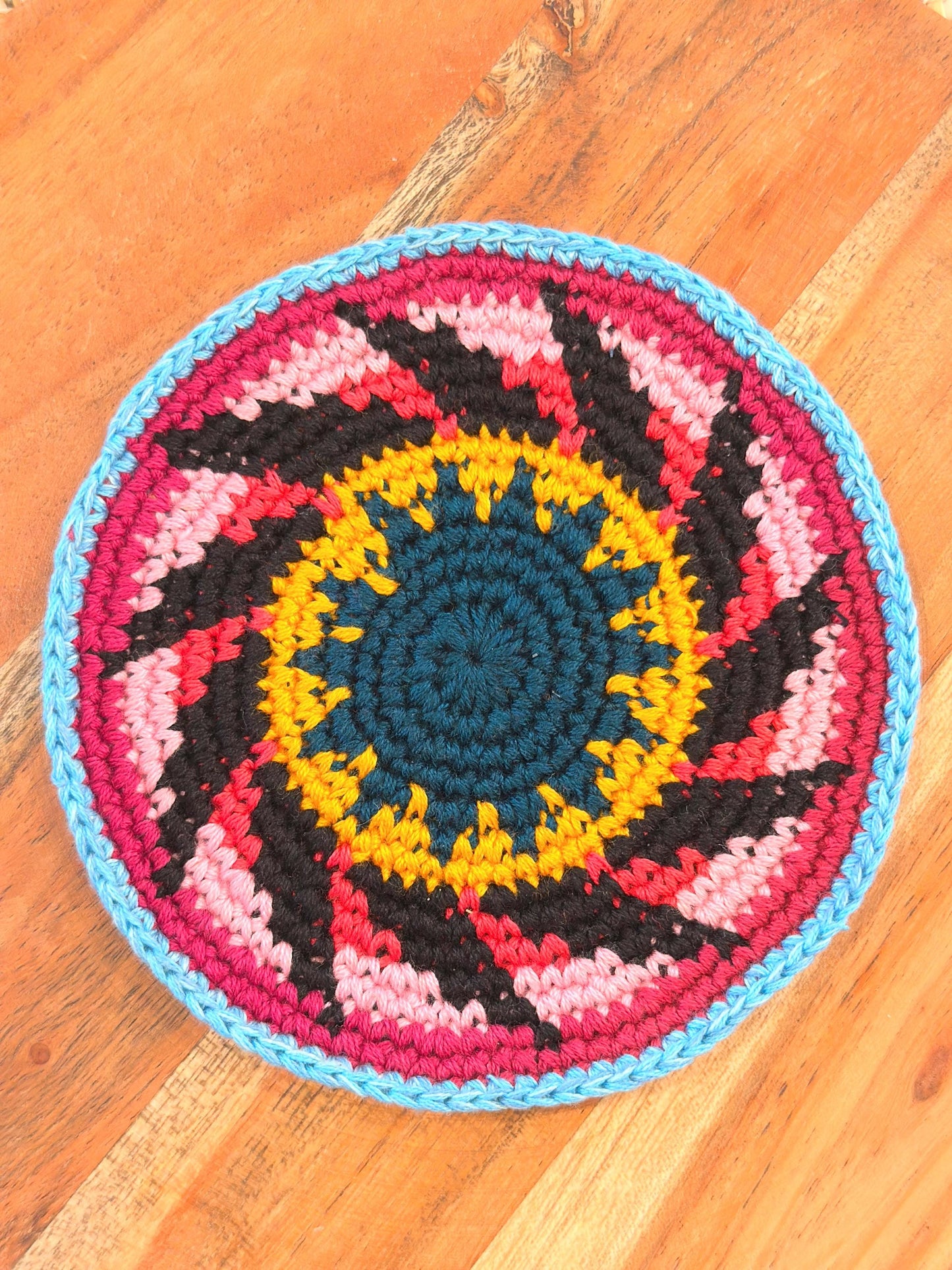 Colorful Crochet Cup Coasters