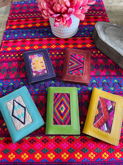 Guatemalan Authentic Leather Huipil Card Holders