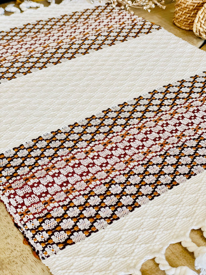 Guatemalan placemats - Creme/Brown