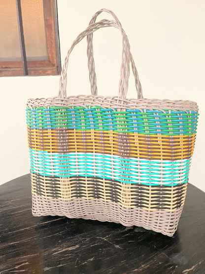 Plastic Tote Bag (M) - Graymulti A