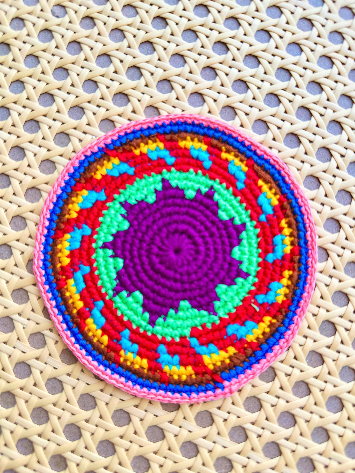 Colorful Crochet Cup Coasters