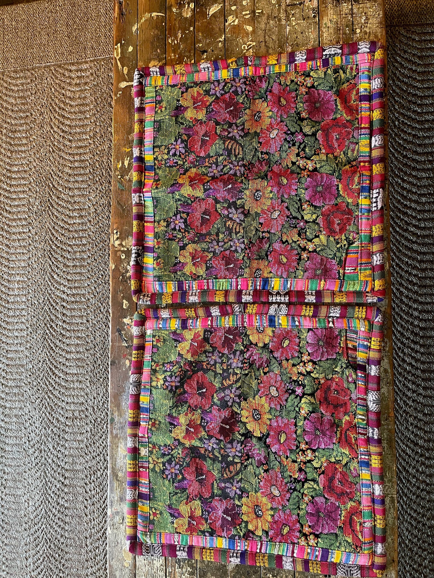 Huipil pillow covers from Comalapa