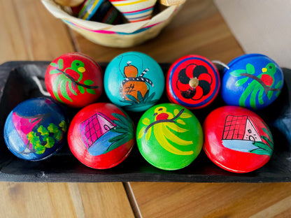 Guatemalan Traditional Wooden Yo-Yo Toys