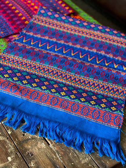 Guatemalan Handwoven Table Runners- Blues