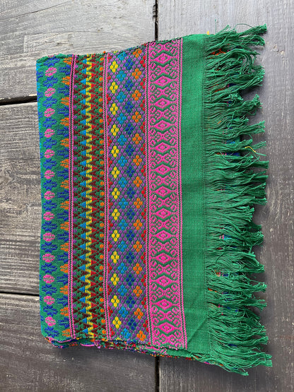 Guatemalan Handwoven Table Runners- Greens