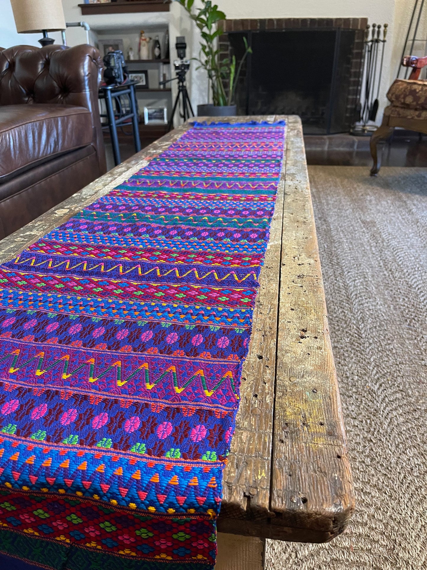 Guatemalan Handwoven Table Runners- Blues