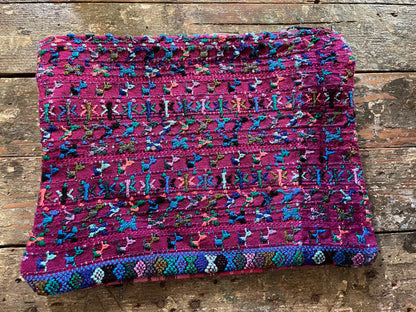 Guatemalan Huipil cosmetic pouch