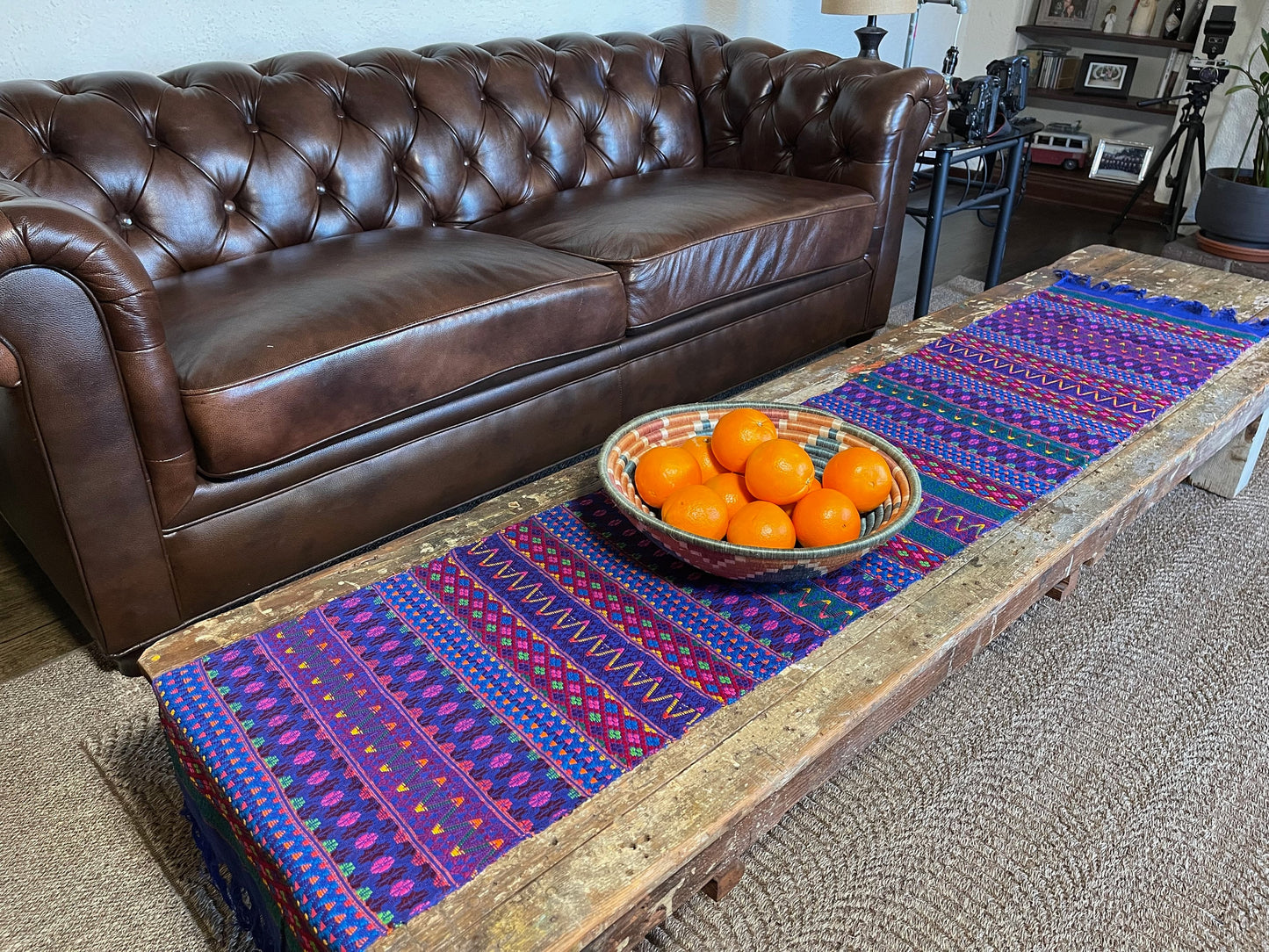 Guatemalan Handwoven Table Runners- Blues