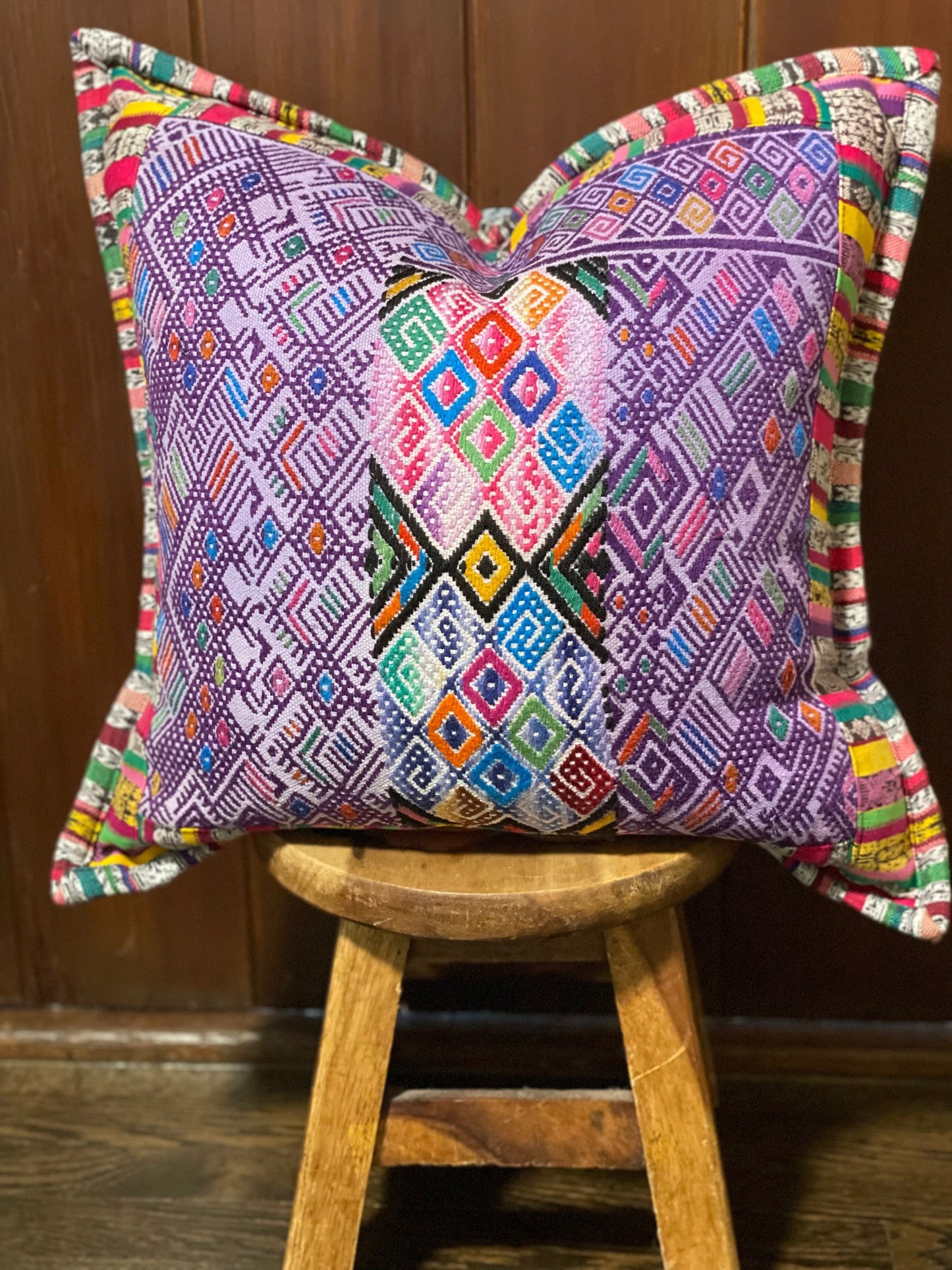 Guatemalan Huipil Pillow Covers from Nahualá