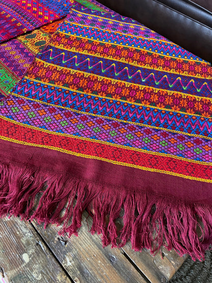 Guatemalan Handwoven Table Runners- Burgundys