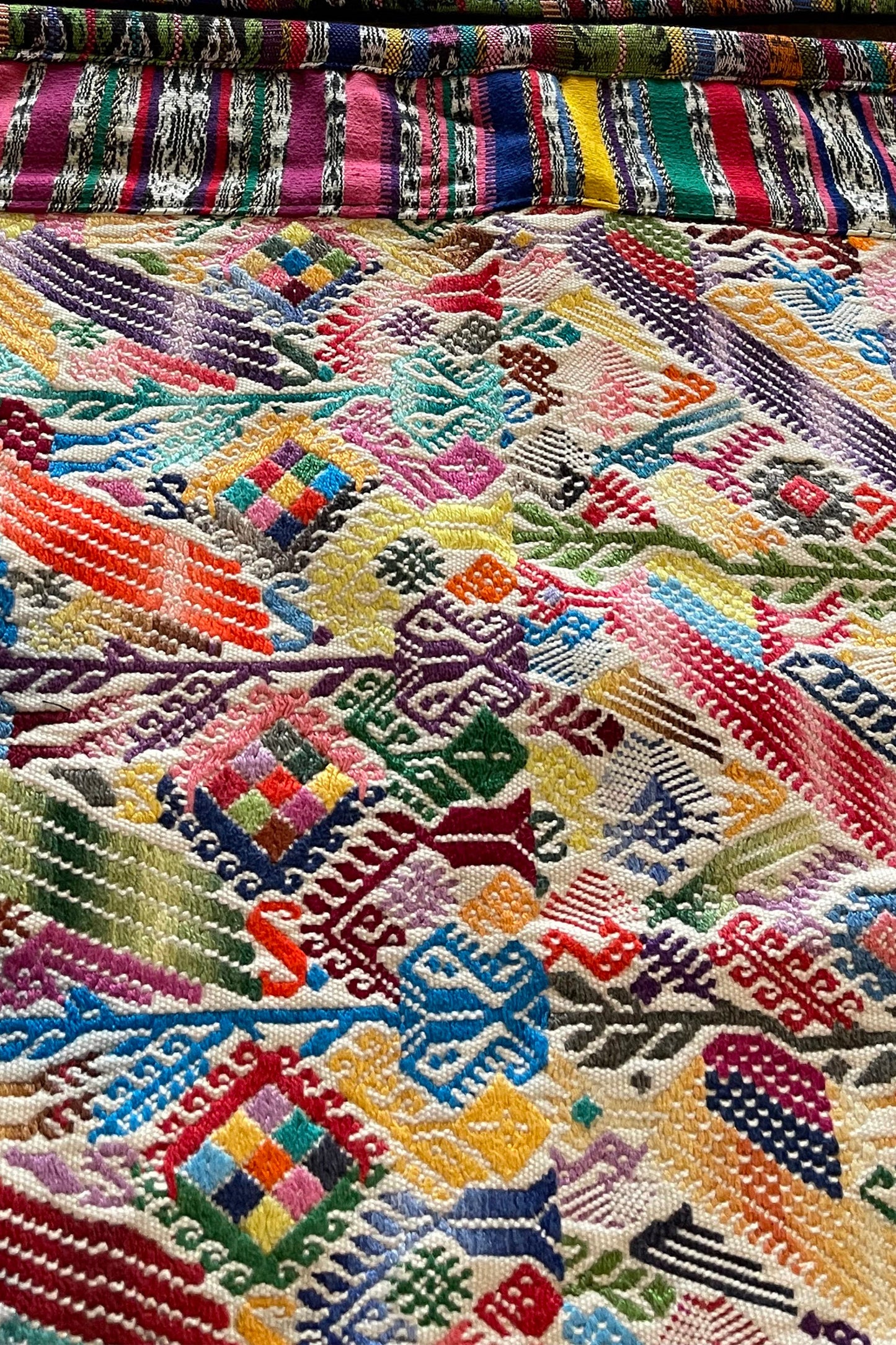 Guatemalan Huipil pillow covers from San Juan Chile Verde