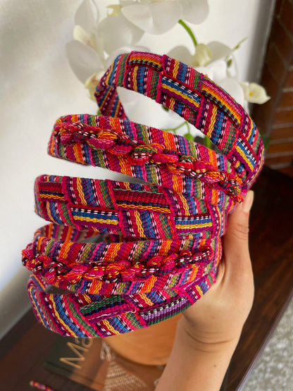 Guatemalan colorful hard headbands