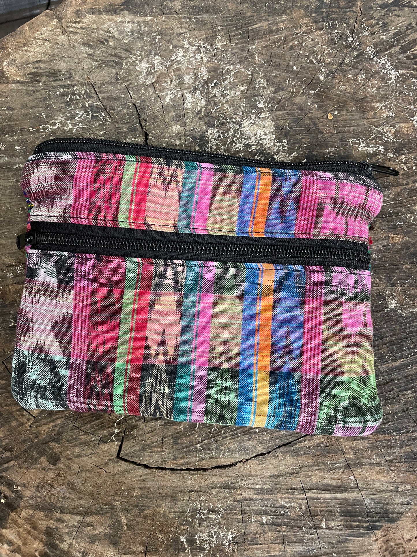 Guatemalan Huipil cosmetic pouch from Nebaj Quiche