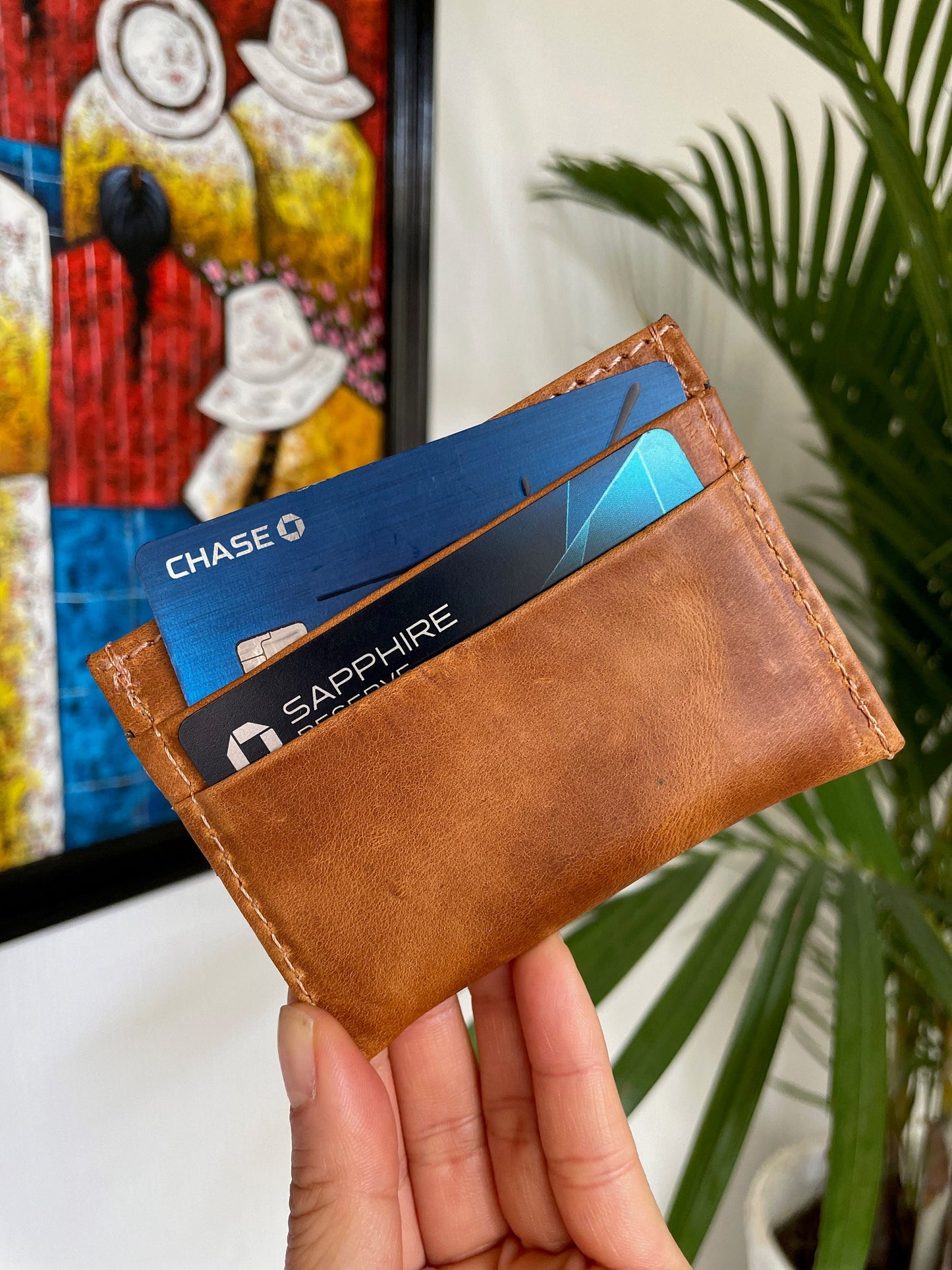 Guatemalan Authentic Leather/Huipil Card Holders