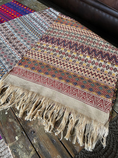 Guatemalan Handwoven Table Runners- Beiges