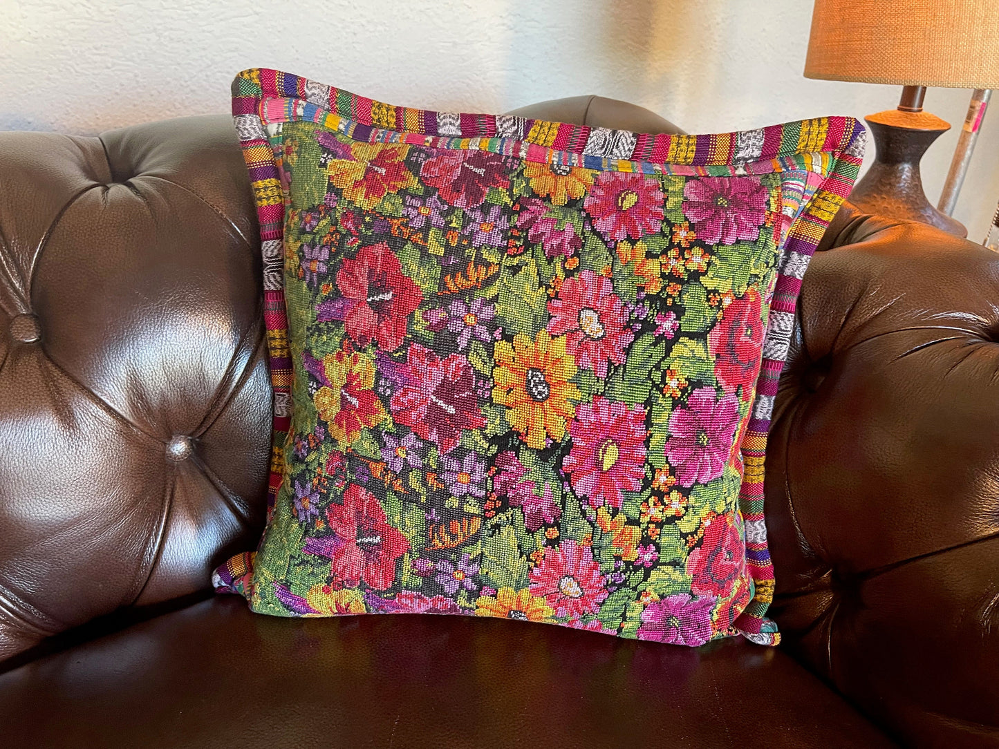 Huipil pillow covers from Comalapa
