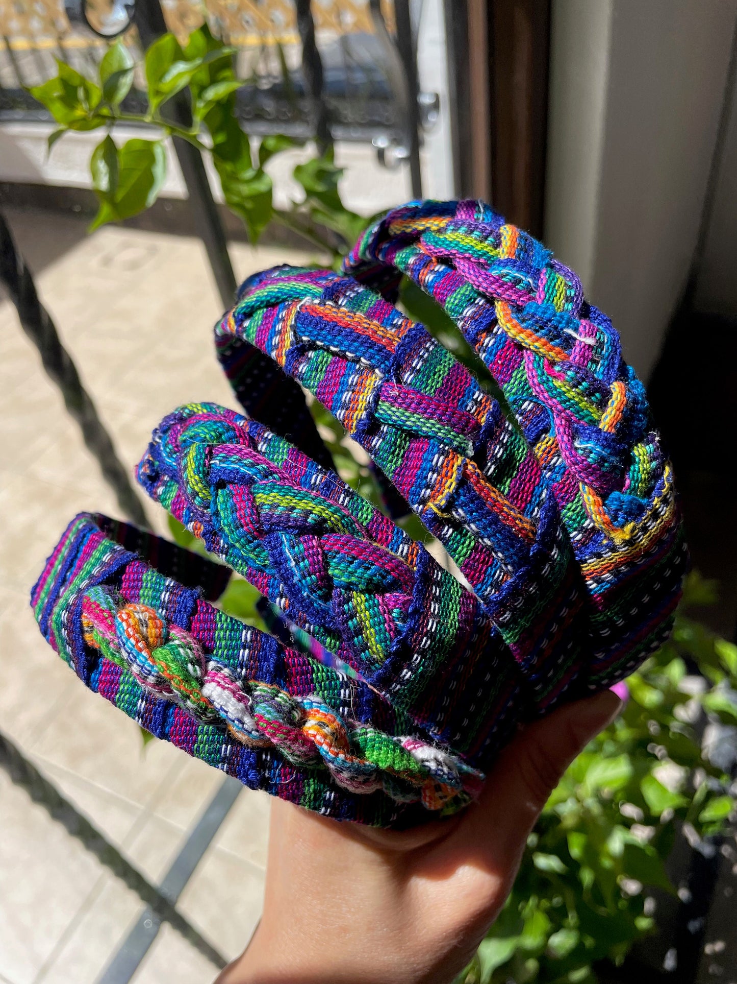 Guatemalan colorful hard headbands