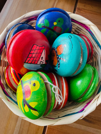 Guatemalan Traditional Wooden Yo-Yo Toys