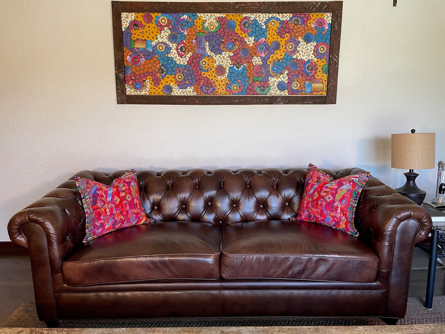 Guatemalan Huipil pillow covers from San Juan Chile Verde, Hand Embroidered, Handwoven cushion cover case, Artisan made, Home decor 18x18