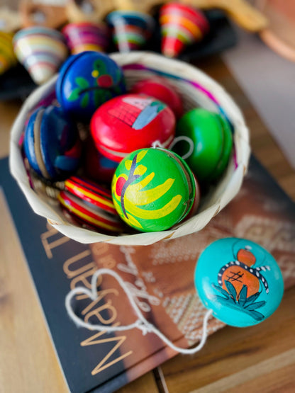 Guatemalan Traditional Wooden Yo-Yo Toys