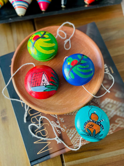 Guatemalan Traditional Wooden Yo-Yo Toys