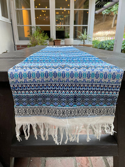 Guatemalan Handwoven Table Runners- Light Blues