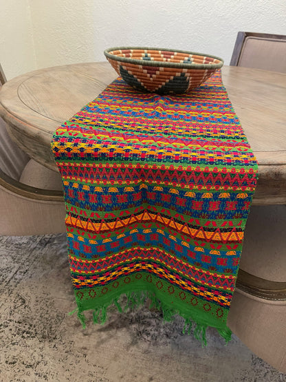 Guatemalan Handwoven Table Runners- Greens