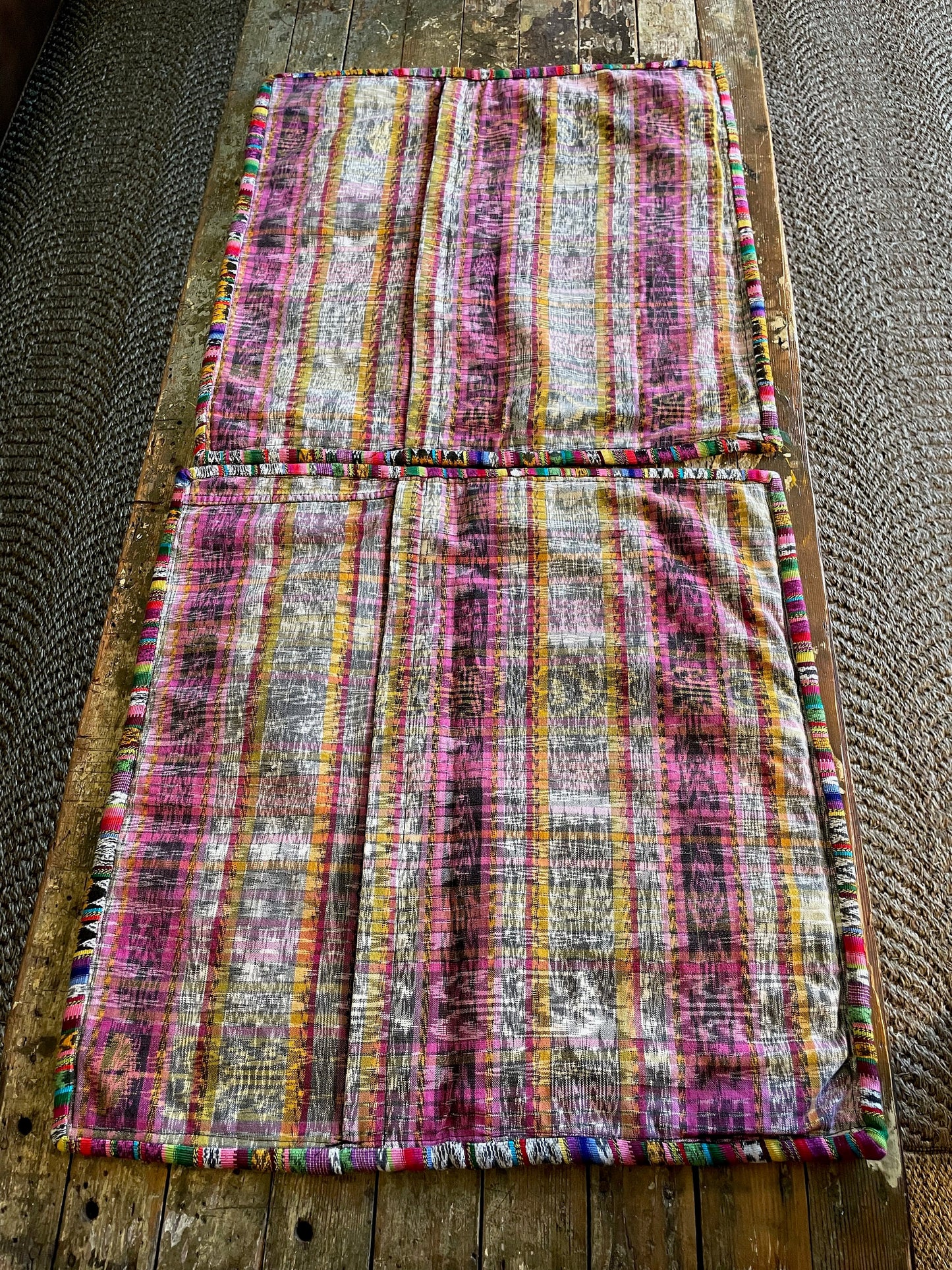 Guatemalan Huipil pillow covers from San Juan Chile Verde, Hand Embroidered, Handwoven cushion cover case, Artisan made, Home decor 18x18