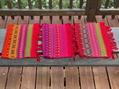 Guatemalan Handwoven Table Runners- Reds