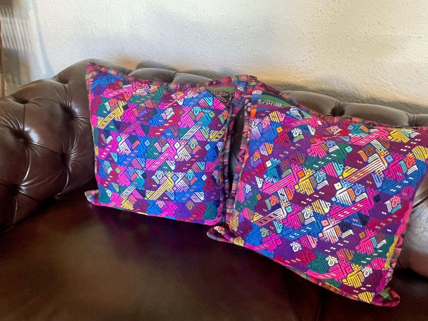 Guatemalan Artisan Huipil Pillow Covers from Huehuetenango