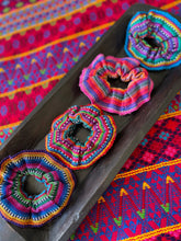 Load image into Gallery viewer, Guatemalan Textile Scrunchies, Colorful Hair Ties