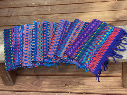 Guatemalan Handwoven Table Runners- Blues