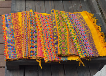 Guatemalan Handwoven Table Runners- Yellows