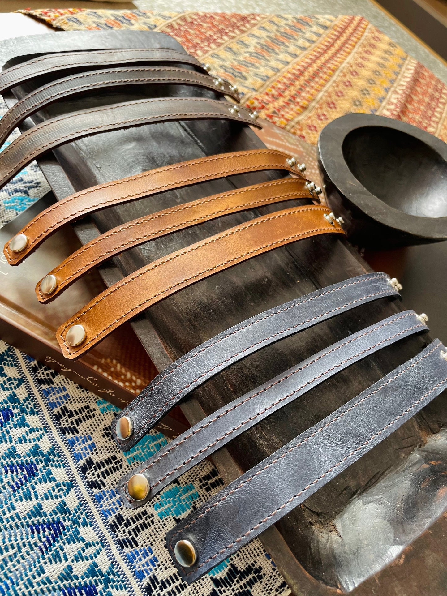 Guatemalan Handmade Authentic Leather Bracelets