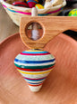 Guatemalan Traditional Spinning Wooden Top Toy- Trompo