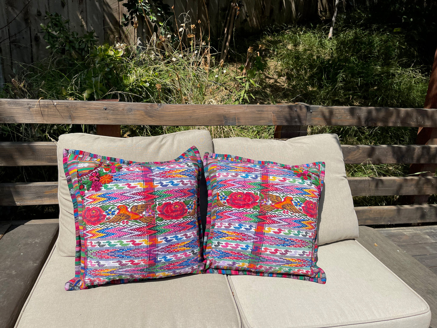 Guatemalan Huipil Pillow Covers from Tecpan Guatemala