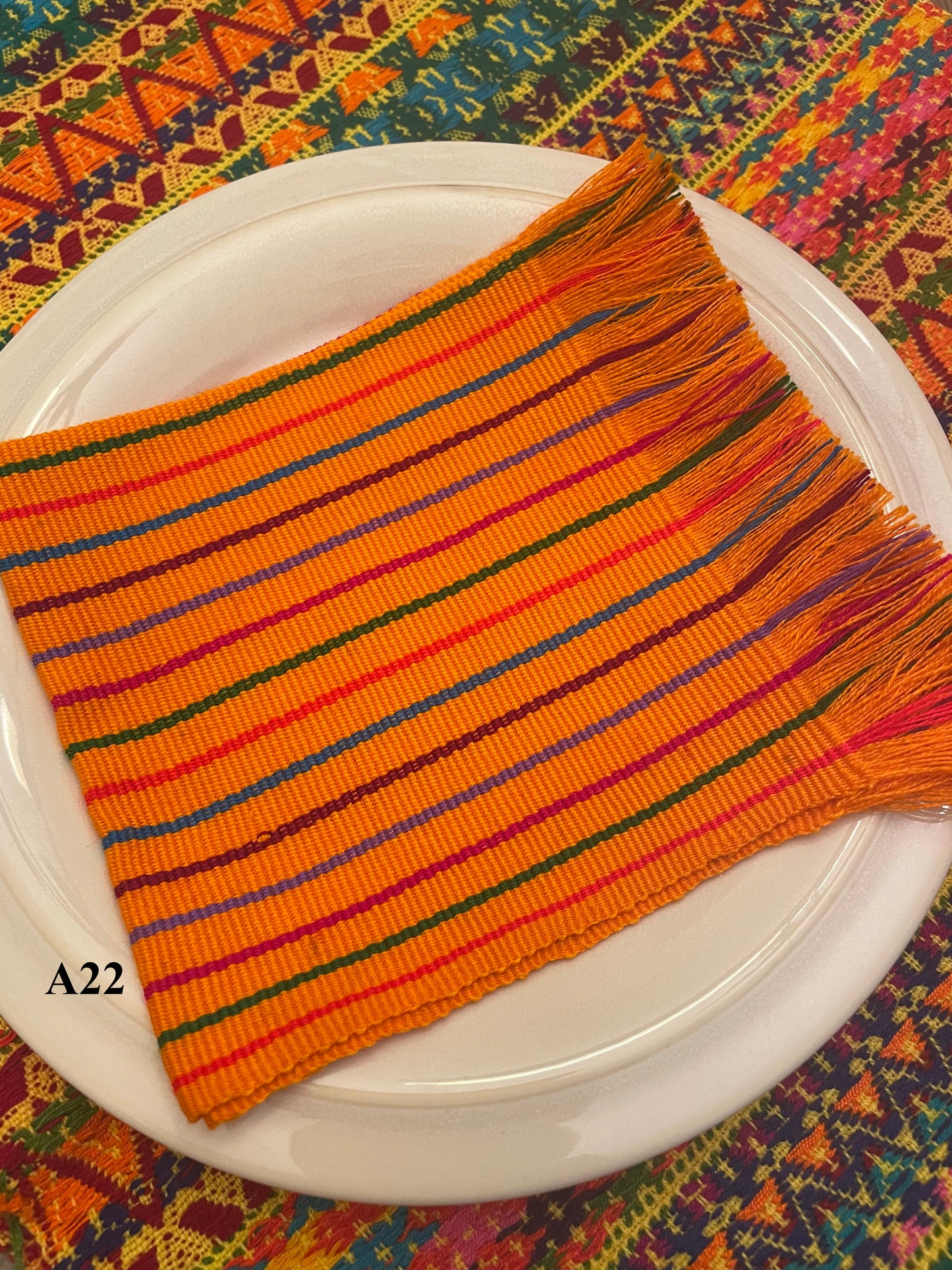 Guatemalan handwoven napkin 12x12
