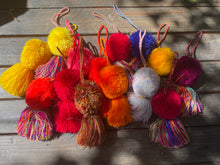Load image into Gallery viewer, Guatemalan Pom-poms with colorful tassels/Charms
