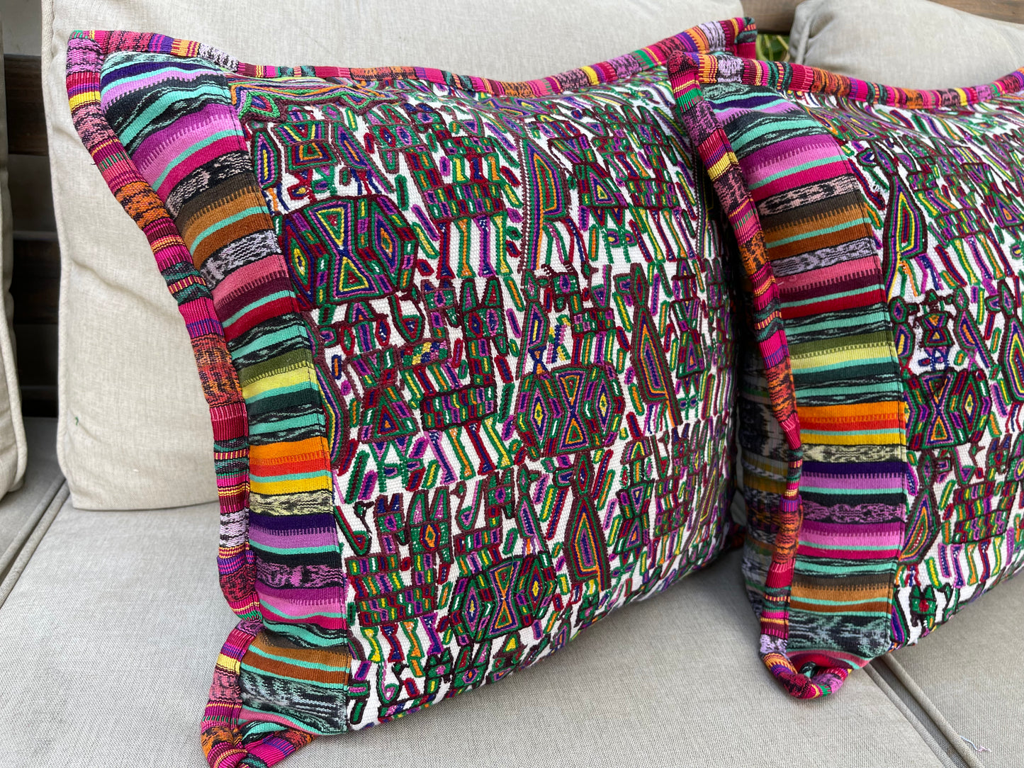 Guatemalan Artisan Huipil Pillow Covers from Nebaj Quiche