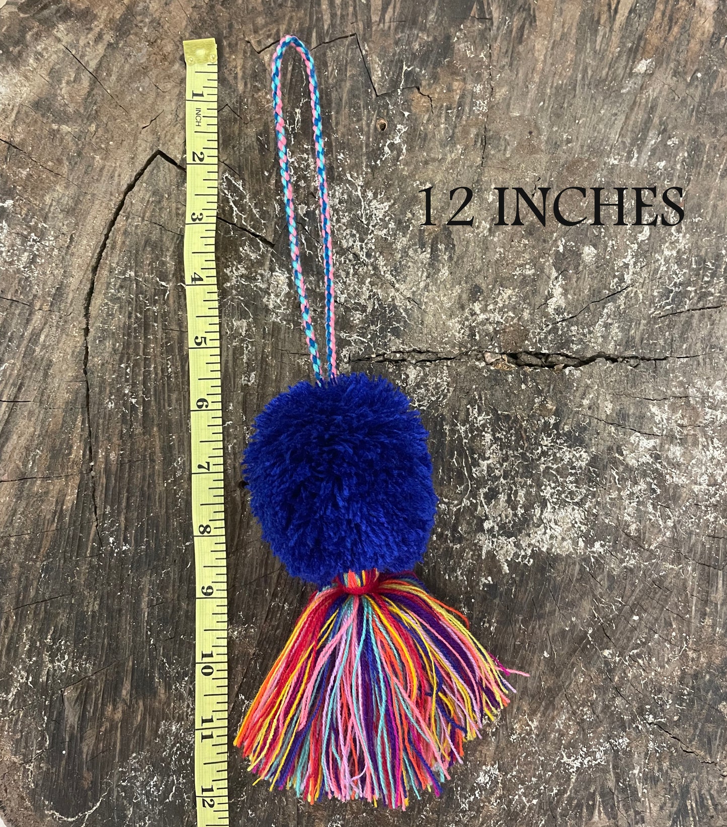 Guatemalan Pom-poms with colorful tassels/Charms