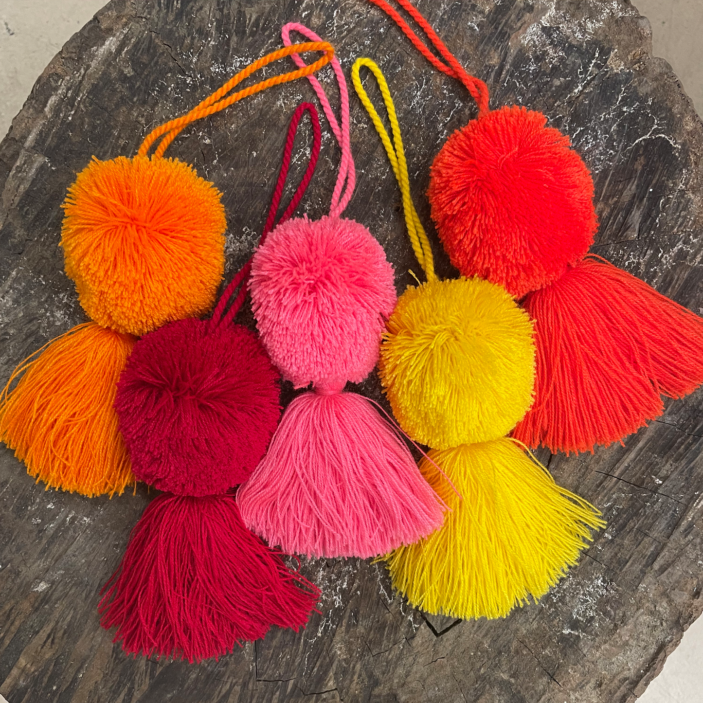 Guatemalan Colorful Pom-poms/Charms