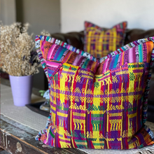 Load image into Gallery viewer, Decorative Throw pillow covers from San Juan Sacatepequez - Yellows