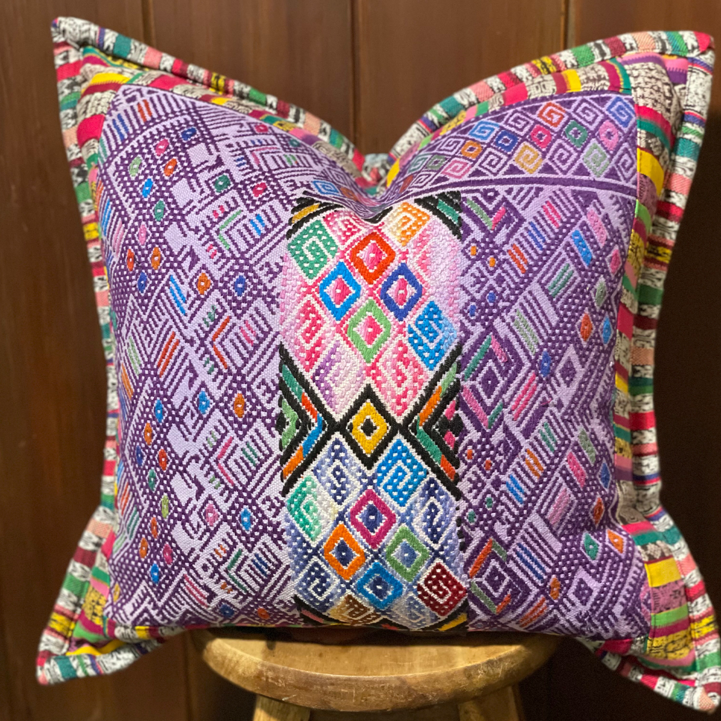 Guatemalan Huipil Pillow Covers from Nahualá